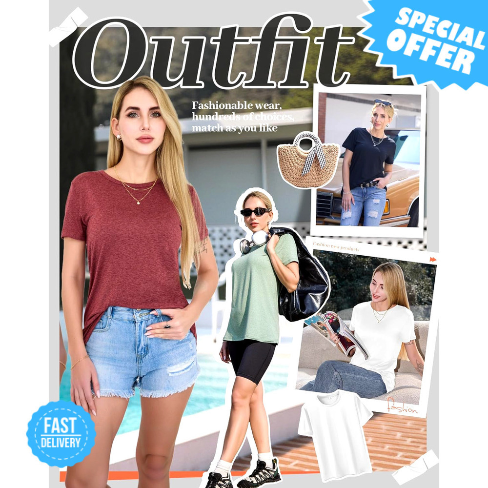 BRAND NEW GAYHAY Women's T-Shirts - Casual Soft Tees for Summer! - Picture 4 of 4